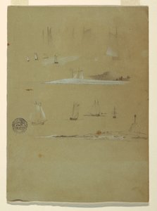 Studio di Goletta e Segnale diurno da Frederic Edwin Church