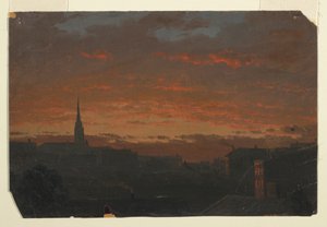 Tramonto a Hudson, New York da Frederic Edwin Church