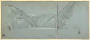Vista del Lago Konigssee con il Falkenstein, vicino a Berchtesgaden, Baviera, Germania, Parte 2