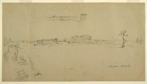 Vedute della Basilica e del Tempio di Nettuno, Paestum, Italia da Frederic Edwin Church