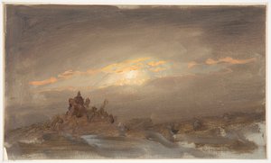 Paesaggio invernale al chiaro di luna da Frederic Edwin Church
