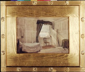 La stanza di lavoro e la stanza della morte di William Blake, c.1880 da Frederic James Shields