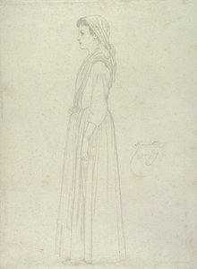 Marietta, Capri, 1859 (grafite su carta) da Frederic Leighton