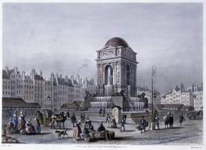 Fontana degli Innocenti - in "Paris en 1832" di Martens da Frederic Martens