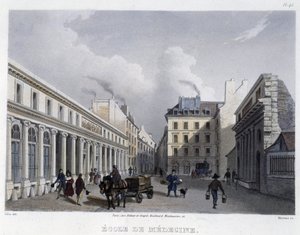 Scuola di Medicina - in "Paris en 1832" di Martens da Frederic Martens