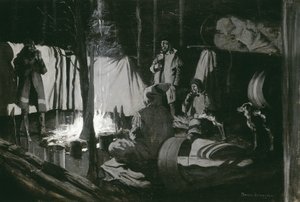 Primo e miglior campo del viaggio, 1895 da Frederic Remington