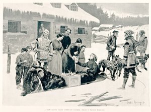 Come arriva Babbo Natale in Canada da Frederic Remington