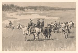 Alle sorgenti - Burgess trova un guado da Frederic Remington