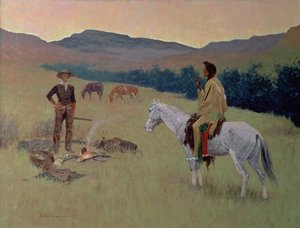 La conversazione, o Compagnia dubbia da Frederic Remington