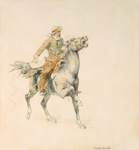 Il cowboy, c.1897 da Frederic Remington