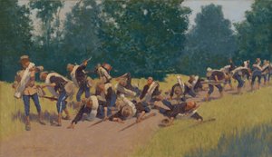 Il grido della granata a San Juan Hill da Frederic Remington