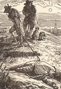 Illustrazione dalla Storia della peste di Defoe, 1862, 1923 da Frederic Shields
