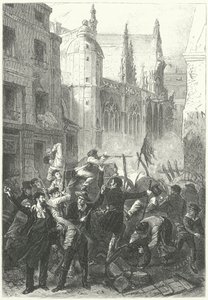Insurrezione delle giornate di giugno, Rivoluzione del 1848, Parigi (incisione)