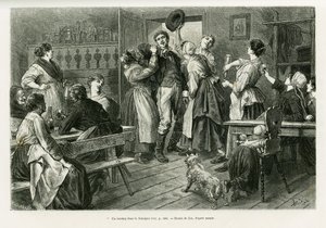 Un hirtztag, una sorta di carnevale dove tutto è permesso per le donne, nel Sundgau. Incisione di Lix per illustrare il racconto Attraverso l
