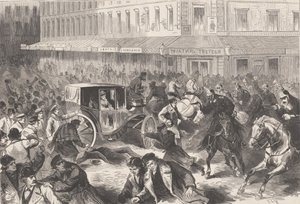 Vera Zasulich spara il 24 gennaio 1878 al governatore di Pietroburgo generale Trepov, 1878 da Frederic Theodore Lix