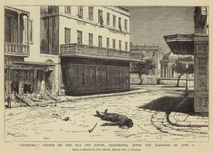 Deserto, angolo di Rue des Soeurs, Alessandria, dopo il massacro dell