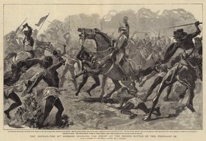 Il Sudan, i 19th Hussars che caricano il nemico alla Seconda Battaglia di Teb, 29 febbraio