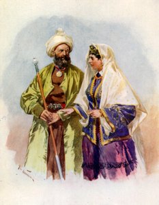 Un turcomanno e sua moglie da Frederic de Haenen