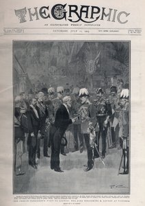 Entente cordiale: la visita del presidente francese Emile Loubet a Londra. Re Edoardo VII accoglie M. Loubet alla stazione di Victoria.