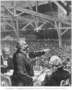 Leon Gambetta alla riunione elettorale di rue Sainte-Blaise da Frederic de Haenen
