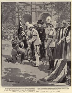 Presentazione di un colore alla fanteria montata di Ceylon da Frederic de Haenen
