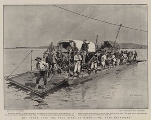 Il traghetto sul fiume Vaal a Windsorton, vicino a Kimberley da Frederic de Haenen