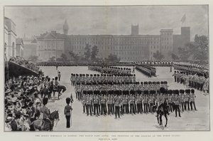 Il compleanno del re a Londra, la sfilata dopo la cerimonia del Trooping the Colour alla Horse Guards da Frederic de Haenen