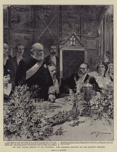 Il Banchetto del Lord Mayor alla Guildhall, Lord Salisbury risponde per i Ministri di Sua Maestà da Frederic de Haenen