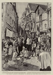 La processione cattolica romana in onore della Fête-Dieu a Dinan da Frederic de Haenen