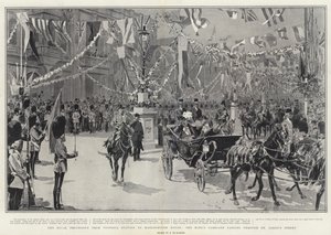 La Processione Reale dalla Stazione Victoria a Marlborough House, la Carrozza del Re che Passa per St James
