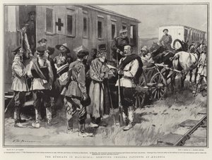I russi in Manciuria, rimozione dei pazienti colerici a Kharbia da Frederic de Haenen