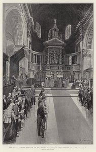 Il servizio di ringraziamento nella Cattedrale di San Paolo, il canto del Te Deum da Frederic de Haenen