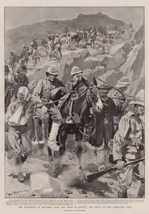 Il trasporto dei feriti dal campo di battaglia, il lavoro degli uomini dell