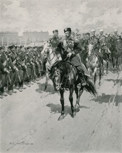 Lo zar che rivede le sue truppe da Frederic de Haenen