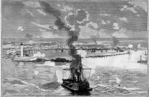 Il bombardamento di Alessandria (Egitto) da Frederic de Haenen