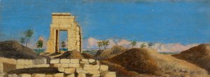 Rovine nel deserto, c.1846-1907 da Frederica Countess of Scarborough Drummond