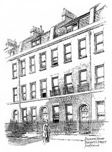 Casa di Dickens, 48 Doughty Street, Londra da Frederick Adcock