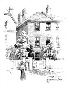 Casa di George Eliot, Wimbledon Park, Londra, 1912 da Frederick Adcock