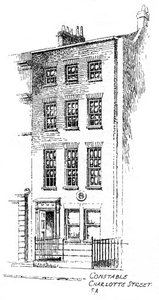 Casa di John Constable, Charlotte Street, Bloomsbury, Londra da Frederick Adcock