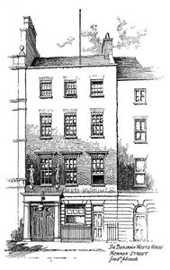 Casa di Sir Benjamin West, Newman Street, Londra, 1912 da Frederick Adcock