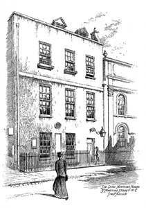 Casa di Sir Isaac Newton, St Martins Street, Londra, 1912 da Frederick Adcock