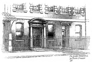 Casa di Sir James Thornhill, 75 Dean Street, Londra, 1912 da Frederick Adcock