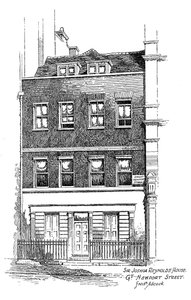 Casa di Sir Joshua Reynolds, Great Newport Street, Londra da Frederick Adcock