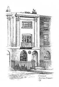 Casa di Thomas Carlyle, Ampton Street, Londra, 1912 da Frederick Adcock