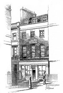 Casa di Thomas de Quincey, Soho, Londra, 1912 da Frederick Adcock