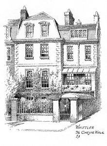 Casa di Whistler, 96 Cheyne Walk, Chelsea, Londra da Frederick Adcock