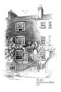 Casa di William Blake, 23 Hercules Road, Londra da Frederick Adcock