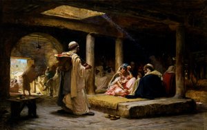 Caffè a Biskra, Algeria, 1884 da Frederick Arthur Bridgman