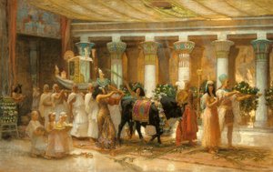 La processione del sacro toro, Apis, c.1879 da Frederick Arthur Bridgman