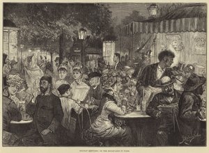 Schizzi di vacanza, sui boulevard di Parigi